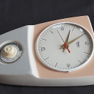 Diehl electro Küchenuhr Uhr  1950/60er mit Kurzzeituhr Keramik Glas 