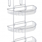 WENKO 3318810100 Badregal zum Hängen - 3 abnehmbare Ablagen, 2 Haken, Stahl, 29 x 51 x 27 cm, Chrom
