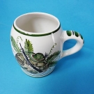  Bierkrug - ULMER KERAMIK - Jagdmotiv Jagd Jäger  