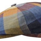 STETSON BAKERBOY KAPPE MÜTZE HATTERAS 100 % LEINEN 228 KARO GLENCHECK NEU TREND