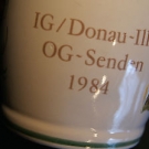 Senden Bierkrug IG Donau-Iller OG Senden Ulmer Keramik Neu - Ulm Vöhringen RAR