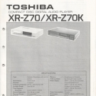 Serviceunterlagen - Toshiba - XR-Z70, XR-Z70K - 1983 ------- Rarität