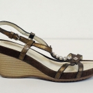 Süße * GEOX * Pumps Sandale Keilabsatz Gr. 37 Echtleder