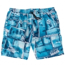 Abraxas − Badeshorts mit Tropic-Muster, blau in 5XL