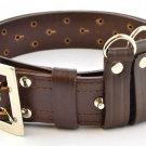  Rinderleder Offizier Gürtel Herrengürtel echtes Leder Militär