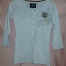 SOCCX Blue * T-Shirt langarm Longsleeve Gr.S 36 hellblau Krempelärmel maritim