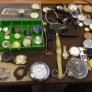 Bastelkonvolut Armbanduhren/Taschenuhren aus Uhrmacher Nachlaß