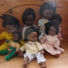 ALTE PUPPE DDR KONVOLUT 4 LOT 7 NEGER PUPPEN 60/70er JAHRE DDR