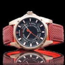 DETOMASO BUSINESS PUNK Herrenuhr Edelstahl Rosegold Schwarz Lederarmband Neu