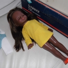 SCHILDKRÖT Puppe Karton Original Kleidung Neger schwarz W.Germany 45cm Nr 44 NEU