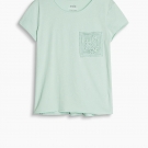 Baumwoll T-Shirt mit Spitzentasche