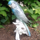 Early , KARL ENS, - PORCELAIN BUDGIE FIGURINE HTF model 7638 Volkstedt Germany 