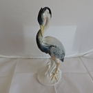 Schöne Porzellan Figur, grosser Reiher von Karl Ens