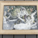 Rare soie tissée couleur Neyret Frères LE FIL DE LA VIERGE  d'après E SONREL