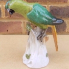 DRESDEN Green Parrot Figurine