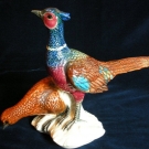 Fasane-Cortendorf-Keramik-Hahn und Henne..