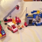 LEGO Duplo Polizeistation (5681)+ Feuerwehr+ Krankenwagen+Traktor
