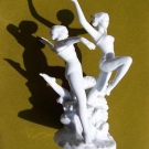 Badenixen Skulptur Wallendorf Porzellan Porzellanfigur um 1960.