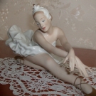 alte Porzellanfigur Ballerina ca. 60er Jahre gemarkt Wallendorf nummeriert 