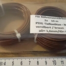 BRAUN 2x 10 m 1,6/0,8mm PTFE TEFLON LITZE VERSILBERT PREMIUM KABEL HQ MIL NEU