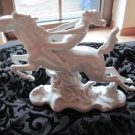 Porzellanfigur die reitende Amazone, Schaubach Kunst der 1940er/1950er Jahre 