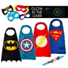 LAEGENDARY Superhelden Kostüme für Kinder - 4 Capes und Masken