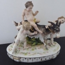 Ludwigsburg, Knaben / Jungen mit Ziege, sehr alt & selten,1. Wahl *beschädigt*
