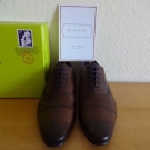 Ted Baker Herren Oxford Leder Schnürhalbschuhe, Luxus Edel Braun Gr. 41 EU NEU