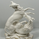 Hutschenreuther Kunstabteilung Figur spielende Hunde Windhunde M.H. Fritz