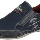 Rieker Herrenschuhe Halbschuhe Slipper B9251-47 Blau Denim Rot Neu