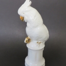 Kakadu Tierfigur Neutettau Thüringen * Neue Porzellanfabrik Tettau * 24,5 cm