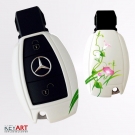 Schlüssel Cover Hülle Schutz für MERCEDES - BENZ Schlüssel Design flower 2