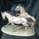 Grosse Pferdefigur Marke Keramos Wien