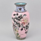 a05m01- China Email Cloisonné Vase mit floralem Dekor