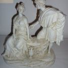 Große Figurengruppe Bisquitporzellan Fa. Müller Schwarza Saalbahn 1900