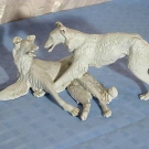 Antike Porzellan Figur Hunde Signiert E. Frisch Wallendorfer Manufaktur