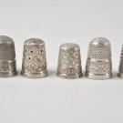 e54a31- 5x 925er Silber Fingerhut, ua London 1896, 2x Chester 1902