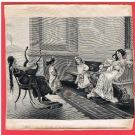 RARE SOIE TISSEE - N.F. - VASSARI - LE MOMENT MUSICAL- HARPE - FEMMES ET ENFANTS