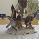 Gerold Porzellan Bavaria Western Germany Porzellan Vogel Vogelpaar Tiere 23cm