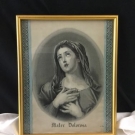 Tableau Mater Dolorosa En Soie Tissée Encadré 