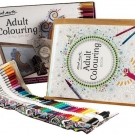 MONT MARTE Premium Adult Colouring Set – 54 teilig – Hochwertiger Inhalt - Farbstifte, Pinselstifte, Malbuch, Holzboard