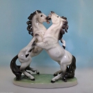 Großes Paar steigende Pferde Keramos Austria Keramik - 15088 -