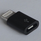 Lightning auf Micro USB Adapter iPhone 5 5s 6 6s iPad iPod 8 pin Apple Schwarz
