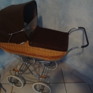 Nostalgie Puppenwagen Korbgeflochten ganz schön versand möglich