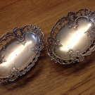 2 x 800 Silber Schälchen ,Alt,104 Gramm, 3 Fach gepunzt mit Halbmond Krone u.800