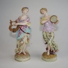 Good Pair Passau Porcelain Figurines Passau