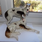 WIEN KERAMOS VIENNA PORCELAIN LARGE BORZOI DOG FIGURINE MODEL 2553 30 cm long