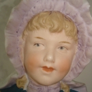 Antique Victorian Bisque Figurine Girl Skipping Piano Baby 12.75 Inches heubach