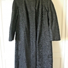 MANTEL PELZMANTEL  DAMENMANTEL  PERSIANER  BREITSCHWANZ ECHT PELZ STEHKRAGEN