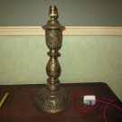 An oriental pierced brass vintage table lamp base